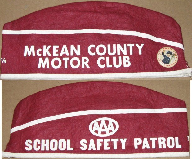 mckean co. motor club patrol felt hat w/ button