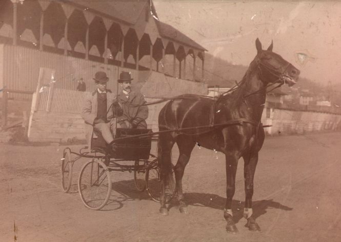 David Phillips & AJ Swathers w/ Miss Jennings, Bradford Driving Park 1898