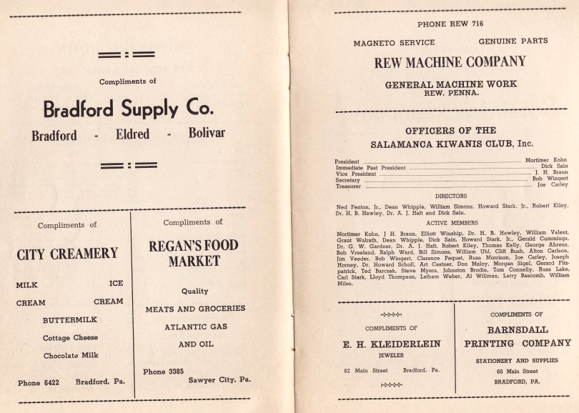 Bradford Supply, City Creamery, Regan's, Kleiderlein's