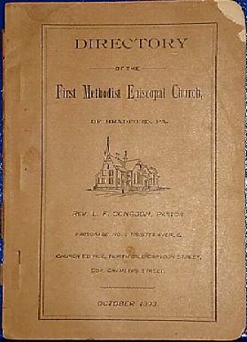 First Methodist Episcopal Church 1893 Directory -Bradford