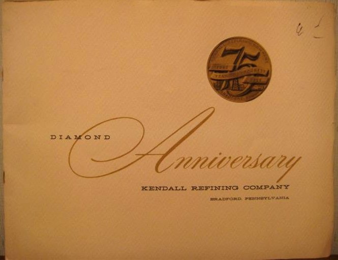 Kendall 75th Anniversary Booklet -donated by Ron Wight Jr