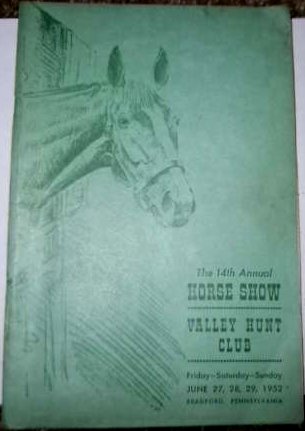 Valley Hunt Club 1952 Horse Show booklet