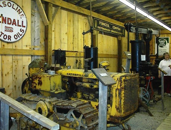 Museum Interior w/ Lease Tractor -donated by Mary Fairbanks