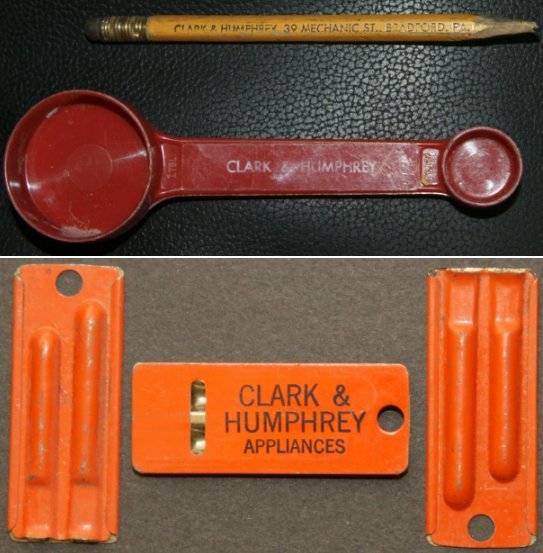 Advertising pencil, measuring spoon, & whistle giveaways (C&H was NOT well-liked that year at the Armory Show!)