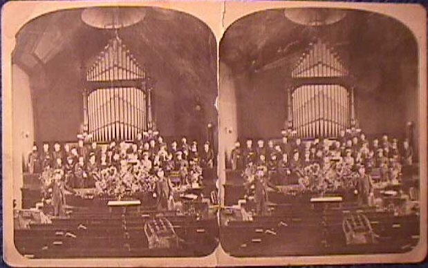 Methodist Church Choir 1881 stereoscope, donated by Dave Rathfon