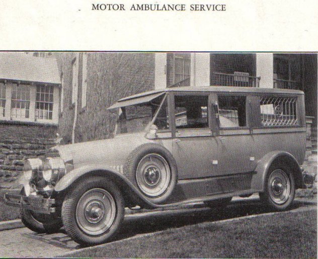 J.A. Still Motor Ambulance Service 1928