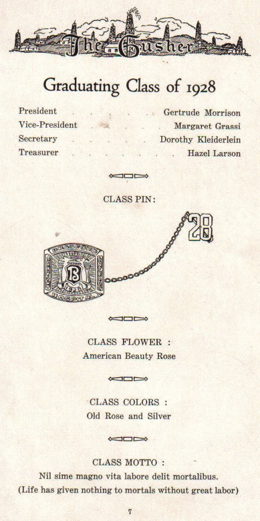 The Gusher - Graduating Class of 1928 Information