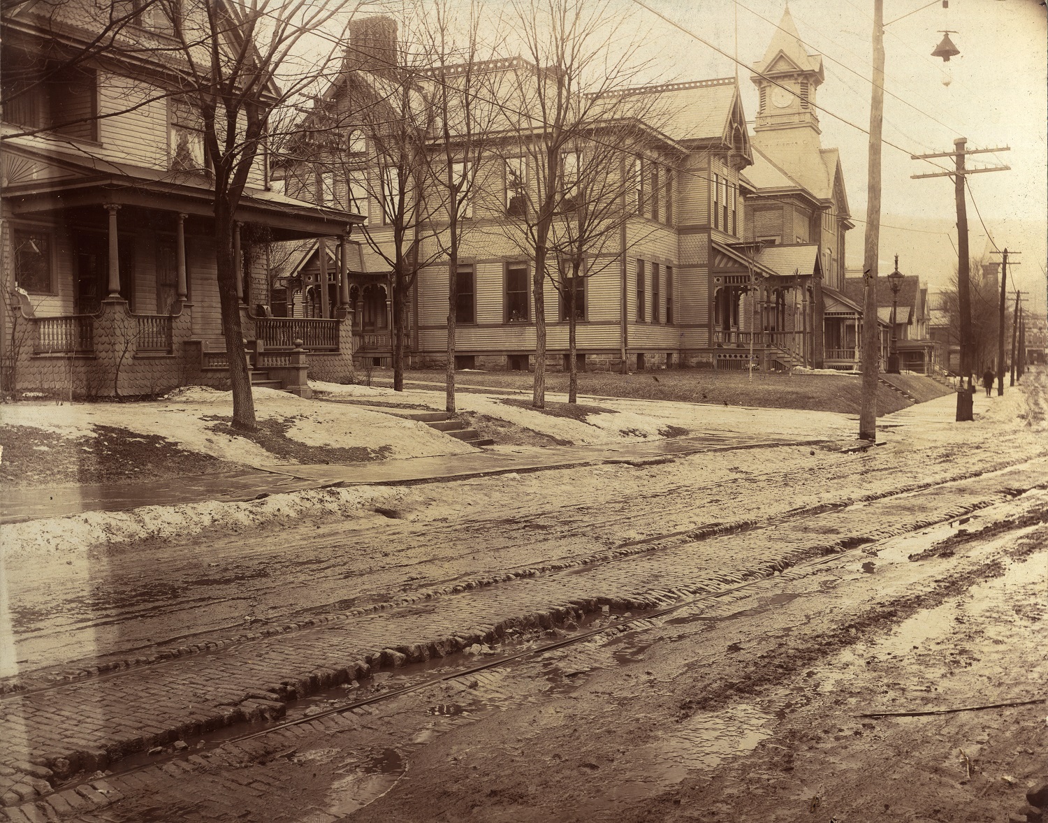 Congress St at corner of Elm St - 2nd Ward School