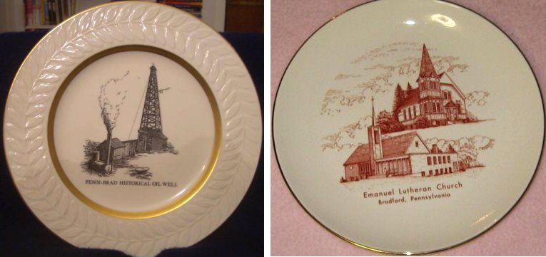 Penn-Brad Museum / Emanuel Lutheran Church - souvenir plates