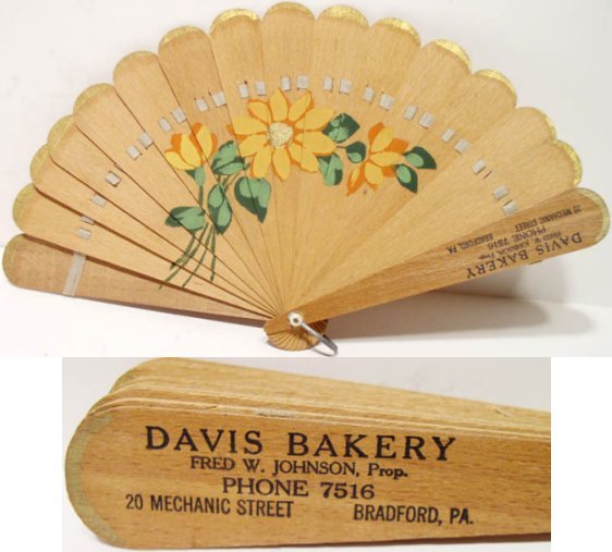 Davis Bakery Advertising Fan