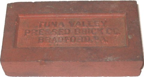 Tuna Valley Pressed Brick Company - 3 inch sample brick