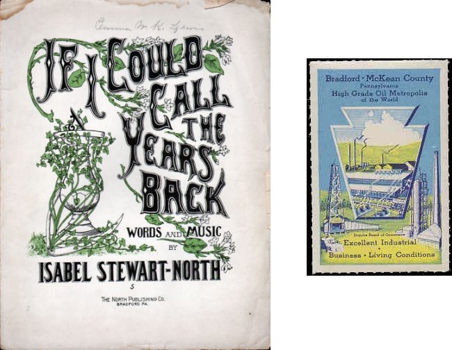 Sheet Music from North Publishing Co of Bradford / Bradford Ad Stamp