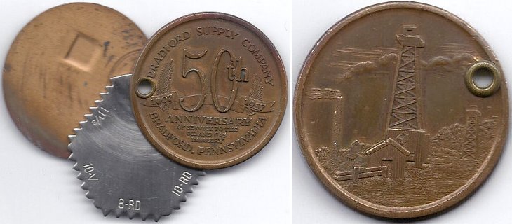 Bradford Supply Co. 50th Anniversary Token / Tool - 1957