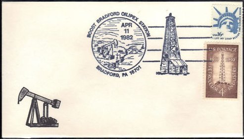 1982 Bradford Oilipex Station envelope
