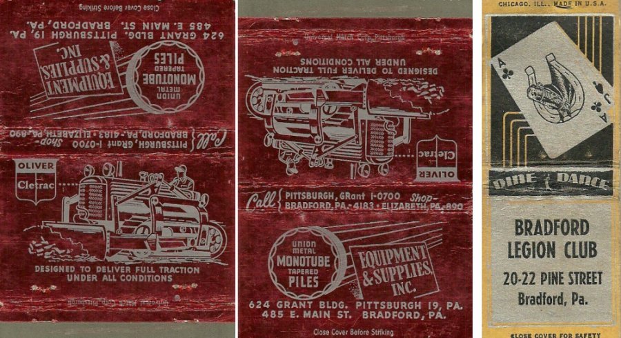 Equipment & Supplies Inc / Legion Club - matchbooks