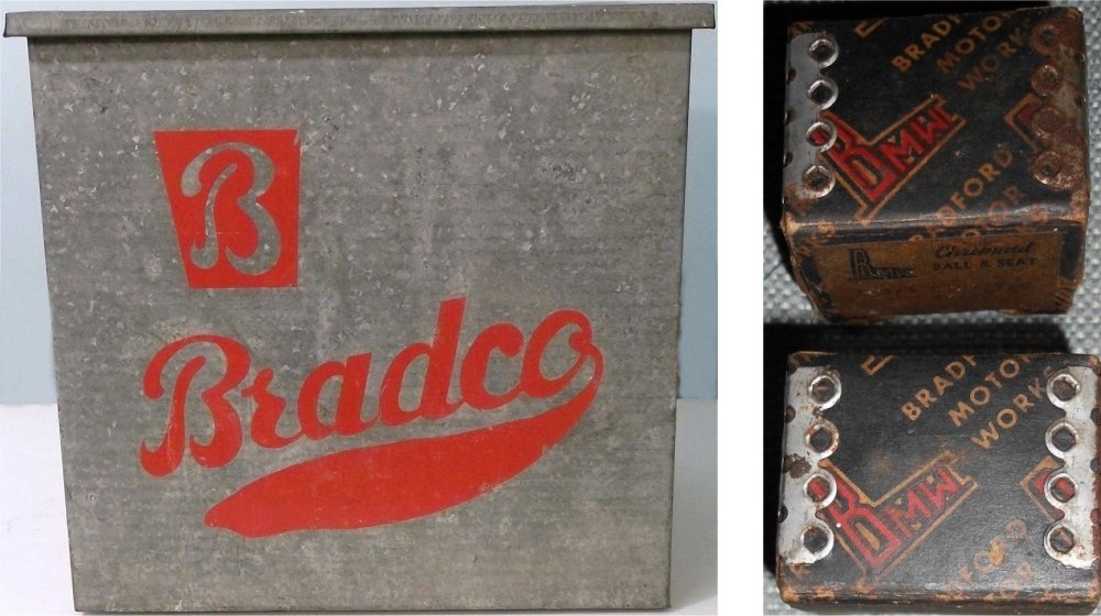 Bradco Milk Box / Bradford Motor Works parts boxes