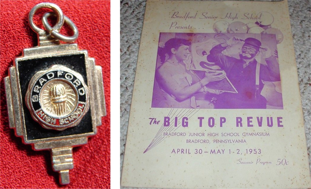 Bradford High School Charm / BHS Big Top Review 1953 Program