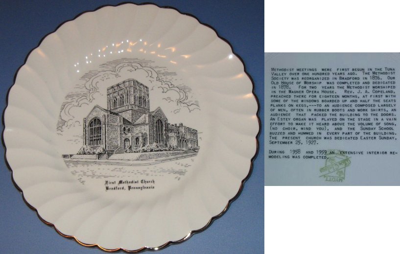 First Methodist Church of Bradford - Souvenir Plate