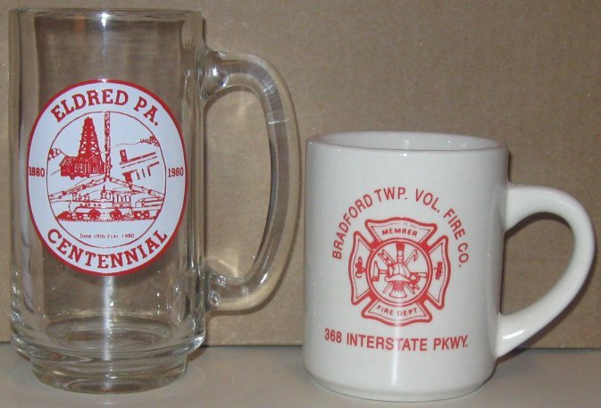 Eldred PA Centennial Glass / Bradford Township VFD Mug