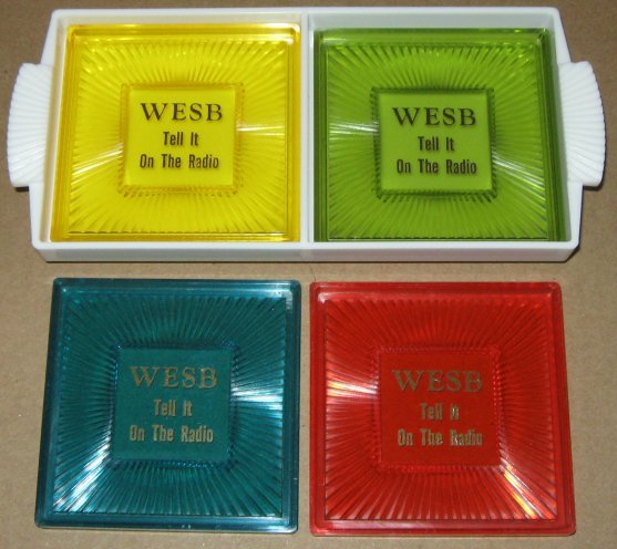 WESB Radio advertising coaster set