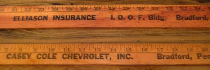 Elliason Insurance IOOF Building, Casey Cole Chevrolet rulers -don./ Ron Wight Jr