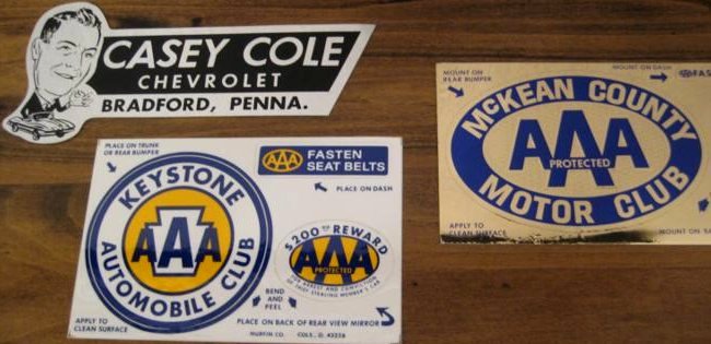 AAA, Car Dealer stickers -don./R Wight Jr