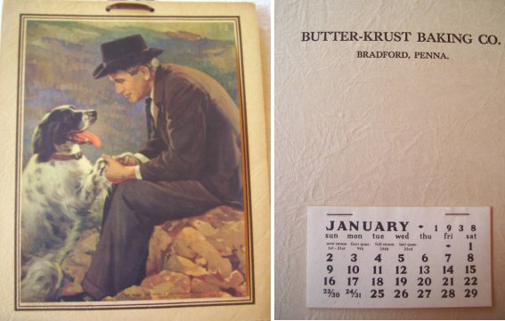 Butter-Krust Baking Co. 1938 Ad Calendar