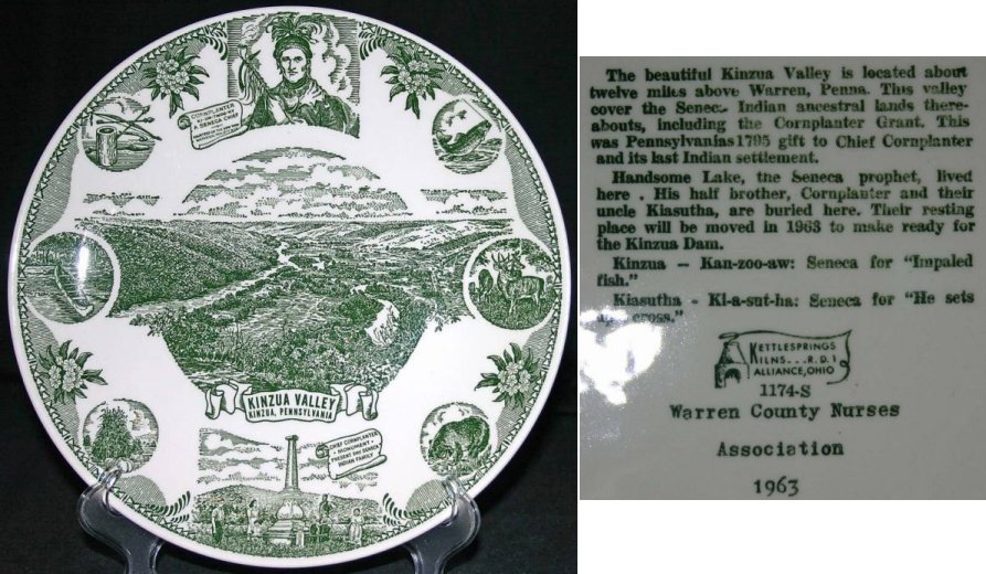 Kinzua Valley 1963 Souvenir Plate