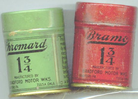 Chromard / Bramo Pump Parts tins - Bradford Motor Works