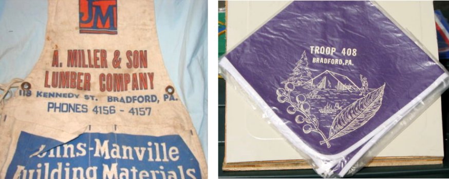 A. Miller & Son Lumber Co. apron / Scout Troop 408 kerchief