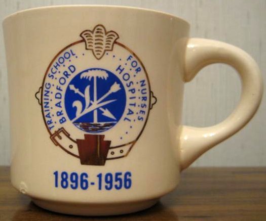 1956 Bradford Hospital Nurses Training School mug, Mary Mellander -don./ R. Wight Jr