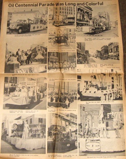 Bradford Journal 1971 -oil centennial parade photos