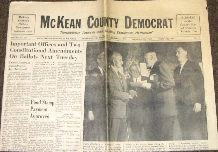 McKean County Democrat - Smethport 1966