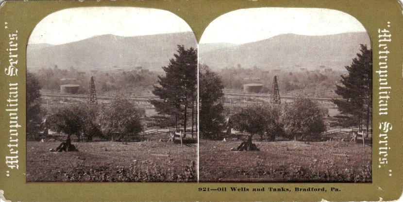 oil wells & tanks stereograph -don./D. Rathfon