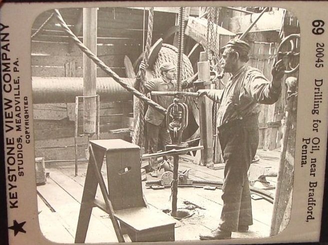 Drilling for Oil near Bradford PA - Glass Slide