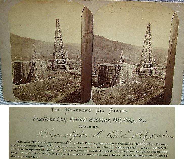 Bradford Oil Region 1876 - Stereoview