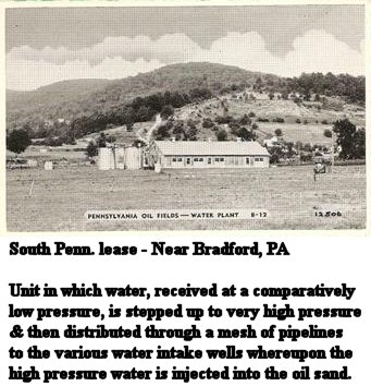 South Penn. Lease Water Plant, Bradford PA