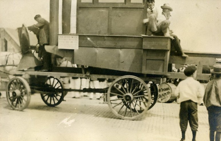 smokestacks on wagon