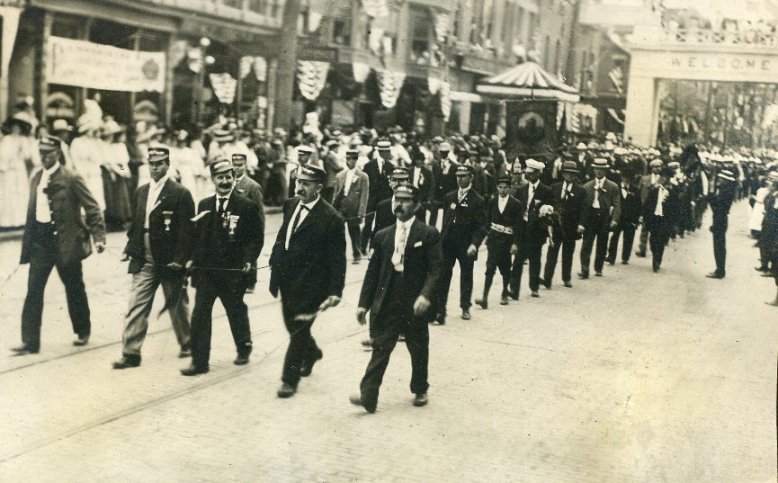 firemen in their caps