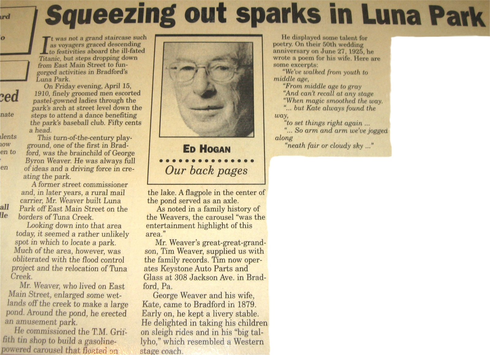 Olean Times Herald Article - 1998