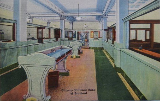 Interior of Citizens National Bank of Bradford