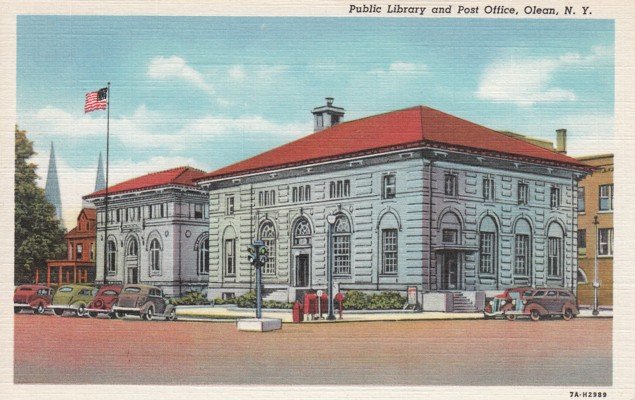 Olean NY Public Library & Post Office -don./D. Rathfon