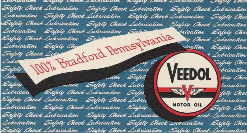 Veedol Motor Oil ad postcard