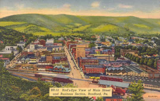 view of main st & downtown bradford