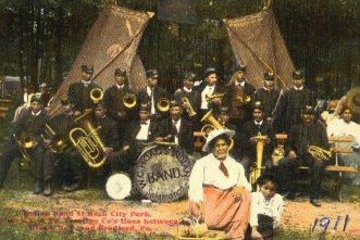 WG Hoag Indian Band of Salamanca NY 1911 at Rock City Park -don./D. Rathfon