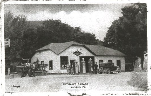 Putnam's Garage, Corydon PA - donated by Harriett Foster