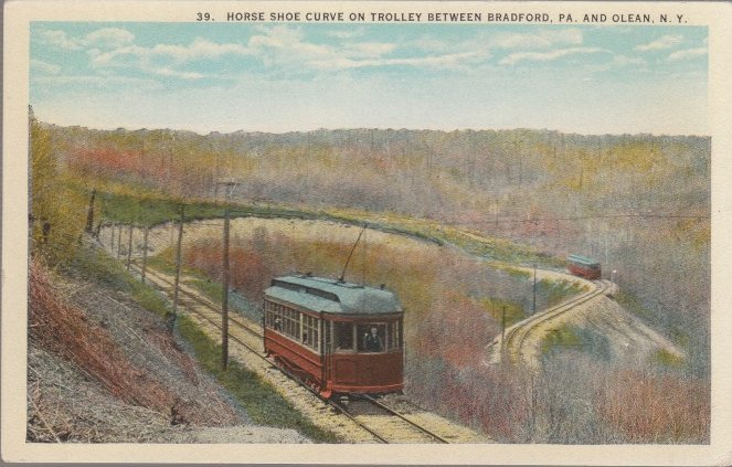 Trolley between Bradford & Olean, NY