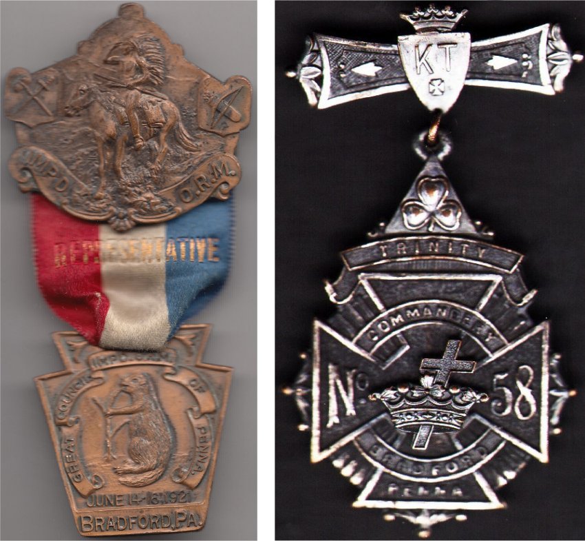 Improved Order of Red Men 1921 Great Council of PA / Knights Templar