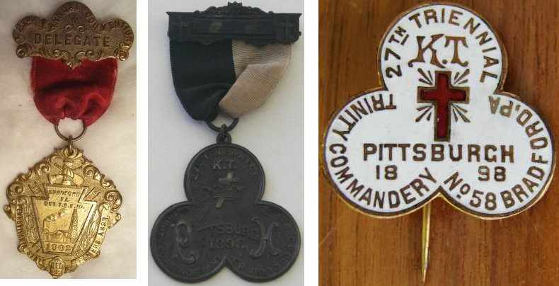 1902 PA Fireman's Assoc Convention / 2 from Knights Templar 1898 Convention