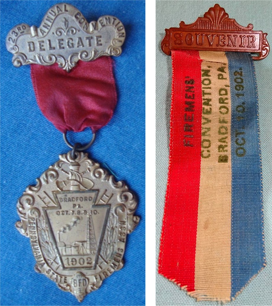 1902 PA Firemen's Convention Delegate Pin / Souvenir Pin